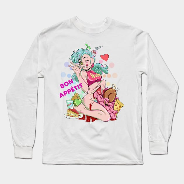 Bon appetit Long Sleeve T-Shirt by PsychoDelicia